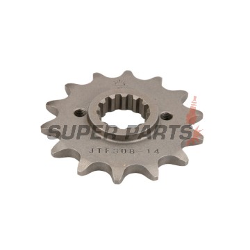 Преден пиньон -JT- JTF308,14, 14 зъба, Aprilia Pegaso 650 2007-2009, Pegaso 660 2005-2009, Honda FMX 650 2004-2008, FX 650 1999-2001, NX 650 1989-1991, 1995-2001, SLR 650 1997-1998, Yamaha MT-03 660 2006-2013, XT 660 2004-2016