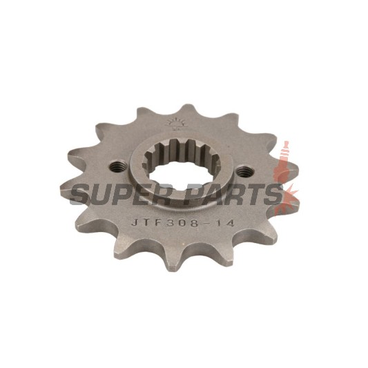 Преден пиньон -JT- JTF308,14, 14 зъба, Aprilia Pegaso 650 2007-2009, Pegaso 660 2005-2009, Honda FMX 650 2004-2008, FX 650 1999-2001, NX 650 1989-1991, 1995-2001, SLR 650 1997-1998, Yamaha MT-03 660 2006-2013, XT 660 2004-2016