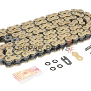Верига -DID- 520VX3G&B-108FB, размер 520, 108 звена, усилена, злато/черна