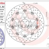 Спирачен диск -BREMBO- 78B408A4, Ducati Monster 1200S / 1200R, Ducati Multistrada 1200S / 1260S / Enduro / Pikes Peak / D-Air (2014-2022)