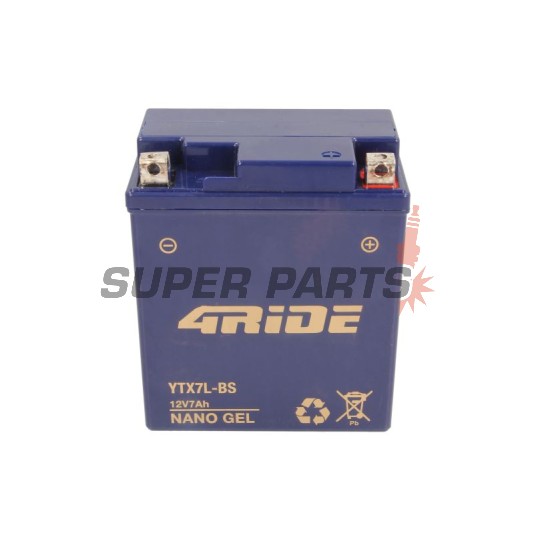 Акумулатор -4 RIDE- YTX7L-BS 4RIDE GEL, 7Ah 12V