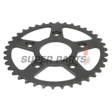 Заден пиньон -JT- JTR701,38, 38 зъба, стоманен, Aprilia AF1 125 1993-1994, RS 125 1993-2007, Tuareg 125 1989-1990, Cagiva Mito 125 1990-2010, N1 125 1997-1999, Raptor 125 2003-2010, River 600 1994-1999, Supercity 125 1991-1999