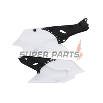 Задни странични пластмаси -POLISPORT- черно/бяло, YAMAHA WR, YZ 250/450 2014-2019