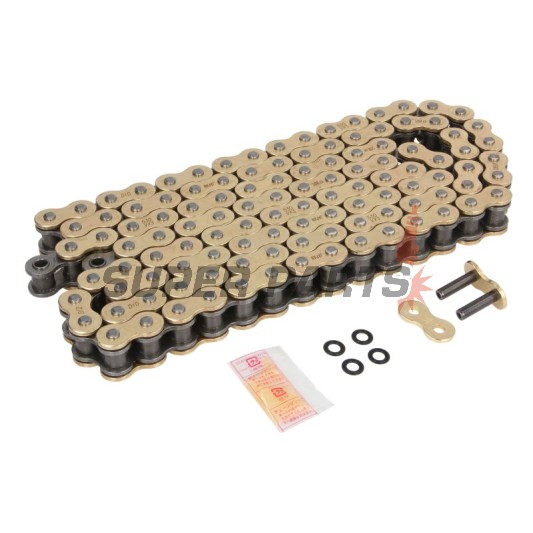 Верига -DID- 530VX3G&B-116, размер 530, 116 звена, усилена, злато/черна