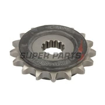 Преден пиньон -JT- JTF580,17RB, 17 зъба, с гумен демпфер, Yamaha FZ 700 1986-1987, FZ 750 1985-1993, FZ6 600 2004-2009, FZR 1000 1987-1995, FZR 750 1987-1992, FZX 700 1986-1987, FZX 750 1986-1997, GTS 1000 1993-2000, YZF 1000 1996-2003