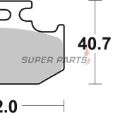 Накладки -BREMBO- 07SU18SD, Kawasaki KX 125/250/500, Suzuki DR 350 / RM 125/250, Yamaha TT 600 / WR 400F / YZ 125/250 (1990-2002)