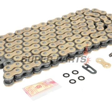Верига -DID- 520VX3G&B-114FB, размер 520, 114 звена, усилена, злато/черна
