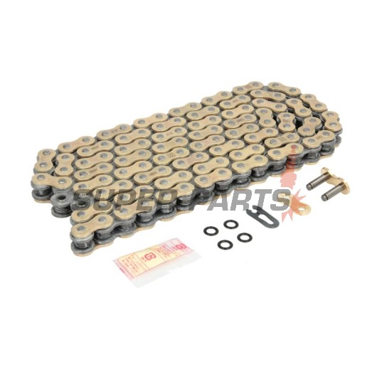Верига -DID- 520VX3G&B-114FB, размер 520, 114 звена, усилена, злато/черна