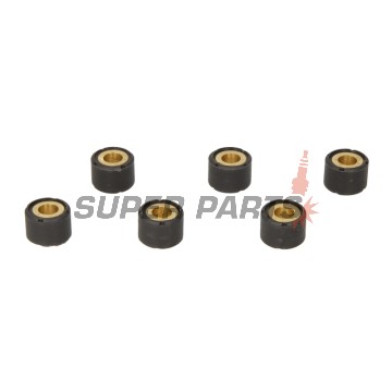 Ролки за вариатор -RMS- 19x14mm, 12g, 6бр, Aprilia Mojito 125 1999-2003, Italjet Torpedo 125 1998-2000, Vespa ET4 125 1996-1998, Piaggio Hexagon 125 1998-1999, Piaggio Liberty 125 1998-2000
