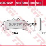Накладки -TRW- MCB792CRQ, Ducati 848/1098/1198/1299, Hypermotard 1100, Monster 1200, Multistrada 1200/1260, Panigale 1199/1299, Streetfighter 1099, Husaberg FS 650, Husqvarna FS 450 / Nuda 900, Kawasaki H2 / ZX-10R / Z1000, KTM 450/690/990/1190/1290, Suzu