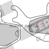 Накладки -FERODO- FDB677EF, Aprilia ETX125, MX50, Pegaso50/125, RS50, RX50/125, Gilera DNA50/125/180, Runner125/180, Malaguti Madison125, Piaggio GT125/250, Hexagon125, Skipper125, Sachs ZX50/125, ZZ125, Rieju RS1 50Evo