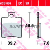 Накладки -TRW- MCB696, Aprilia SR/Leonardo/Gulliver, Benelli K2/Velvet, Gilera Runner/NRG/Typhoon, Honda SH/X8R, Malaguti F10/F12/Ciak, Piaggio NRG/TPH/Typhoon/Zip, Suzuki Katana (1992-2018)