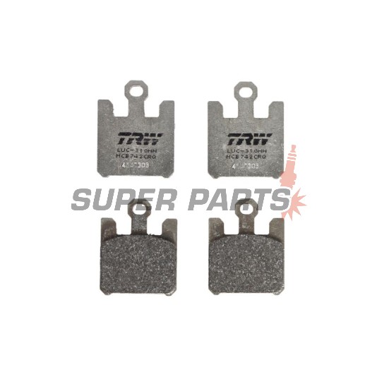 Накладки -TRW- MCB742CRQ, Kawasaki VN1600 Mean Streak / ZX-6R 636 / ZX-6RR / ZX-10R / ZX-12R Ninja + Suzuki GSX-R1000 (2003-2007)