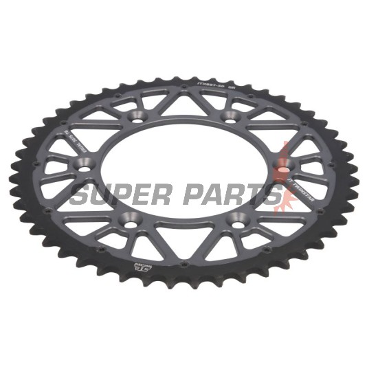 Заден пиньон -JT- JTX897,50GR, 50 зъба, сив, хибриден, Husaberg FC 350 1996, FC 400 1996-1999, FC 450 2004-2006, FC 501/600 2000, FC 550 2003-2008, FE 250 2013-2014, FE 350 1996, 2013, FE 390 2010-2012, FE 400 2000-2003, FE 450 2004-2014
