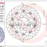 Спирачен диск -BREMBO- 78B40867, Honda CB 1300F / 1300A (2003-2010), CBR 600RR / ABS (2003-2012), CBR 1000RR Fireblade / ABS (2004-2010)