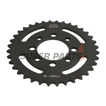 Заден пиньон -JT- JTR801,36, 36 зъба, стоманен, Kawasaki AE 50 1982-1983, AE 80 1981-1983, AR 50 1981-1983, AR 80 1982-1983, KLX 110 2002-2020, Z 125 2019-2020, Suzuki DR-Z 110 2003-2005, FM 50 1980-1998, FR 70 1975-1987, GT 50 1977-1980