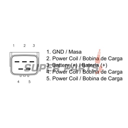 Реле за зареждане -DZE- реле-регулатор, 12V, 35A, HONDA CB, CBF, CBX, CRF, NX, VT, XLV 230-750 2000-2015