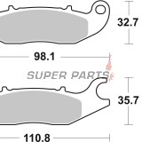 Накладки -BREMBO- 07HO5606, Honda CBR 125R / ANF 125 Innova (2004-2012)