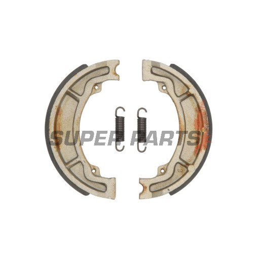 Накладки (челюст) -TRW- MCS953, 130x28mm, Aprilia Scarabeo 100 (2000), MBK Ovetto/Nitro 100 (2000-2003), Peugeot Tweet 125/150 (2010), Sachs Roadster 125 (2000-2003), Yamaha BW’s/Ovetto/Aerox 100 (1999-2003), DT 80 (1981-1997), RD 125 (1982-1984), SR/XV