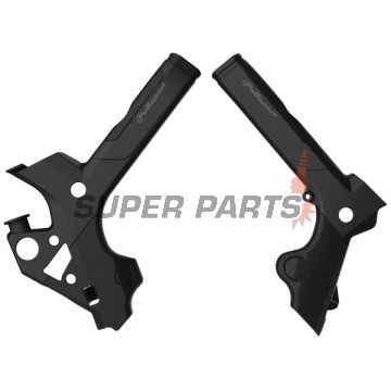Протектори за рамка -POLISPORT- черни, GAS GAS EC, XC 200-350 2018-2020