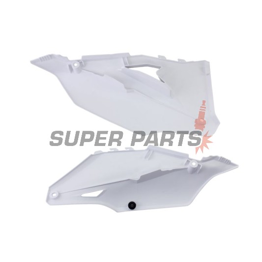 Задни странични пластмаси -POLISPORT- бели, KAWASAKI KX 250/450 2019-2023