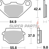 Накладки -BREMBO- 07KS0432, Alfer 250 / Aprilia Tuareg 350-600 / Buell 1200 / Gas Gas 80-125 / Husaberg 350-600 / Husqvarna 125-510 / Kawasaki 125-650 / KTM 125-600 / Kymco 50-125 / SYM 125 / Suzuki 50-125 / Yamaha 125 (1978-2009)
