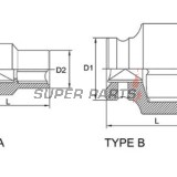 Вложка за съединител на скутер -TOPTUL- 34mm, Piaggio, Peugeot, Honda, Kymco