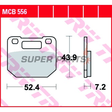 Накладки -TRW- MCB556, Suzuki RG/RGV 80 Gamma & 80C Gamma (1985-1995)