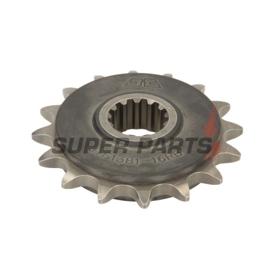 Преден пиньон -JT- JTF1381,16RB, 16 зъба, с гумен демпфер, Honda CB 500 2013-2019, CBR 500 2013-2021, CMX 500 2017-2019