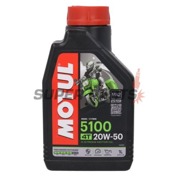 Двигателно масло -MOTUL- 5100, 20W50, полу-синтетика + естер, 1L