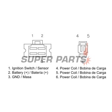 Реле за зареждане -DZE- реле-регулатор, 12V, 25A, HONDA CH, CMX, CN, NX; KYMCO BET&WIN, DINK, HEROISM 125-350 1985-2002