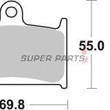 Накладки -BREMBO- 07SU14SA, Suzuki GSF/Bandit 1200cc (1996-2000)/GSX-R 600-1100cc (1988-2007)/RF 900cc (1994-1997)/Triumph Daytona/Speed/Sprint/TT/Trophy 600-1200cc (1993-2006)