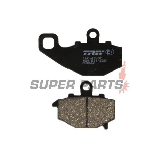 Накладки -TRW- MCB662, Kawasaki ER-6F/ER-6N 650, GPZ1100, Versys 650, Z/Z1000/Z750, Zephyr, ZRX400, ZX-6R/9R/10R, ZZR600 (1993-2018)
