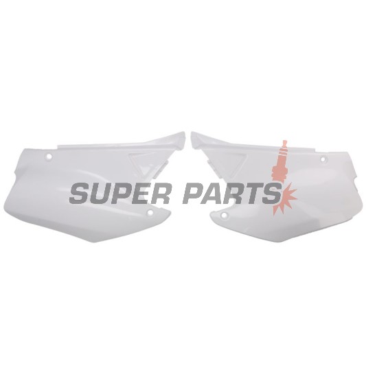 Задни странични пластмаси -POLISPORT- бели, HONDA CR 125/250 2000-2001