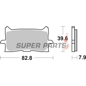 Накладки -BREMBO- 07HO62SA, Honda CRF Africa Twin/NT 1000-1100cc (2015-2022)