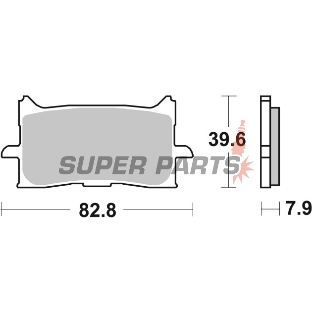 Накладки -BREMBO- 07HO62SA, Honda CRF Africa Twin/NT 1000-1100cc (2015-2022)