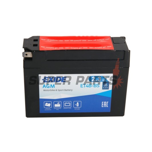 Акумулатор -EXIDE- YT4B-BS, 2.3Ah 12V