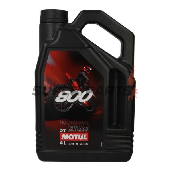 2-тактово масло -MOTUL- 800, 2T, пълна синтетика + естер, офроуд, състезателно, 4L