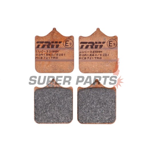 Накладки -TRW- MCB721TRQ, Aprilia RSV1000/Tuono 1000 (1998-2011); Benelli Tornado Tre 900 (2002-2005); Ducati 748/749/996/998/999/Monster S4RS (2001-2008); Husqvarna SM/SMR/SMS/STR 450-630 (2004-2012); KTM Duke/LC8/SM/SMC/Super Duke/Supermoto 690-990 (200