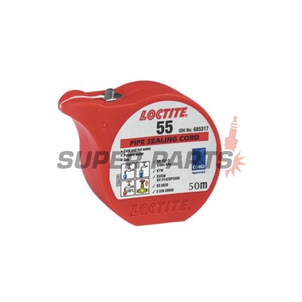 Уплътнителен конец -LOCTITE- 55, за водни и газови резби, 50m