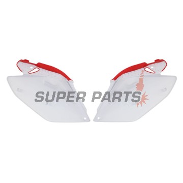Задни странични пластмаси -POLISPORT- червено/бяло, HONDA CRF 250 2006-2008