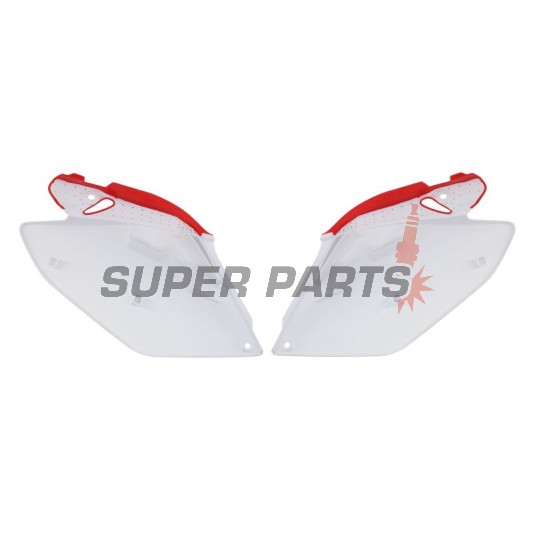 Задни странични пластмаси -POLISPORT- червено/бяло, HONDA CRF 250 2006-2008