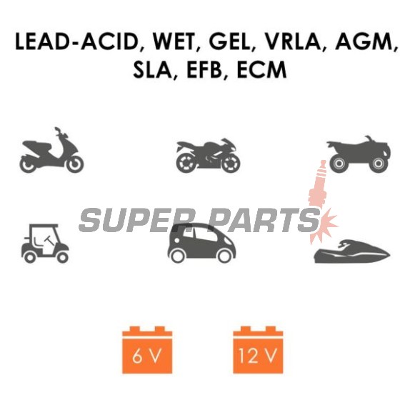 Зарядно за акумулатор -4 RIDE- LAD000345Q, 6/12V - универсално
