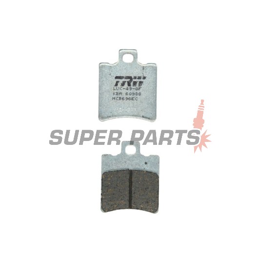 Накладки -TRW- MCB696EC, Aprilia SR/Leonardo/Gulliver, Benelli K2/Velvet, Gilera Runner/NRG/Typhoon, Honda SH/X8R, Malaguti F10/F12/Ciak, Piaggio NRG/TPH/Typhoon/Zip, Suzuki Katana (1992-2018)