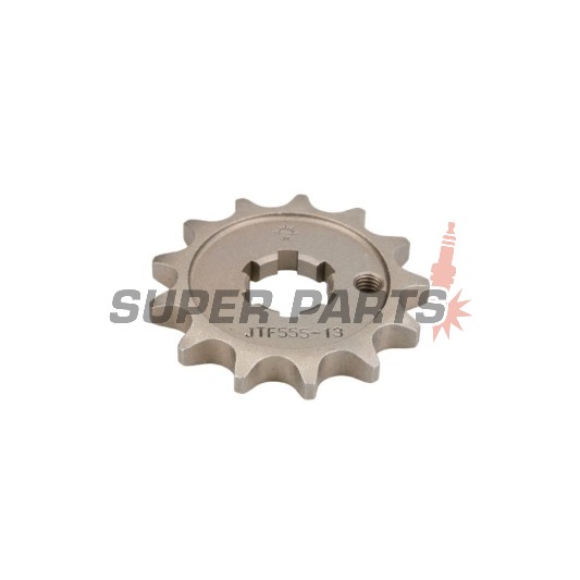 Преден пиньон -JT- JTF555,13, 13 зъба, Kawasaki KX 100 1991-2020, KX 65 2000-2020, KX 80 1986-1987, 1989-1997, 1999, KX 85 2002, 2006, 2010, 2012-2013, 2017-2020, Suzuki RM 100 2003, RM 65 2003-2006, Yamaha RD 80 1983-1985
