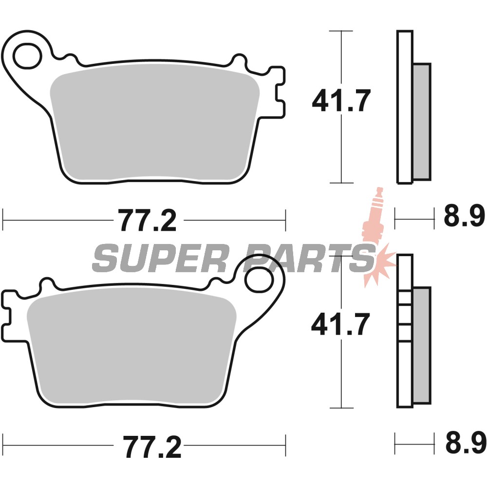 Накладки -BREMBO- 07HO59SP, Honda CBR 1000cc, Yamaha MT-10/YZF-R1 1000cc (2016‑2017)