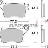 Накладки -BREMBO- 07HO59SP, Honda CBR 1000cc, Yamaha MT-10/YZF-R1 1000cc (2016‑2017)