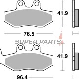 Накладки -BREMBO- 07056, Piaggio Vespa Beverly / GTS / GTV / X8 / X9 / X-Evo, Gilera Runner / Nexus, Aprilia SR / SRV / Sportcity, Peugeot Geopolis, Derbi Boulevard, Beta Alp / RR, Rieju RS-2 / SMX (1976-2016)