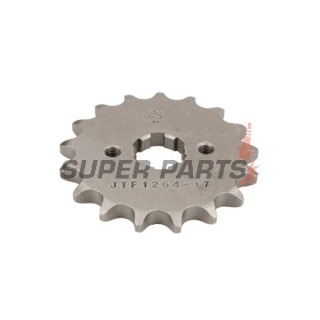Преден пиньон -JT- JTF1264,17, 17 зъба, Derbi Senda 125 2006-2008, Honda CBF 125 2009-2015, CBR 125 2004-2017, CLR 125 1998-2003, XLR 125 1998-2002, XR 125 2003-2008, XR 150 2014