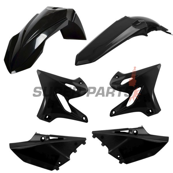 Пластмаси комплект -POLISPORT- черни, YAMAHA YZ 125/250 2015-2021